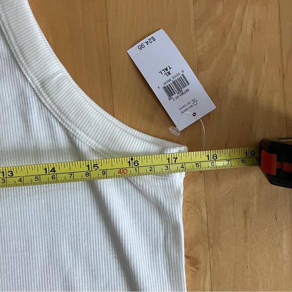 NEW GAP XL tall Modern Rib Halter tank top off-white - Picture 7 of 13